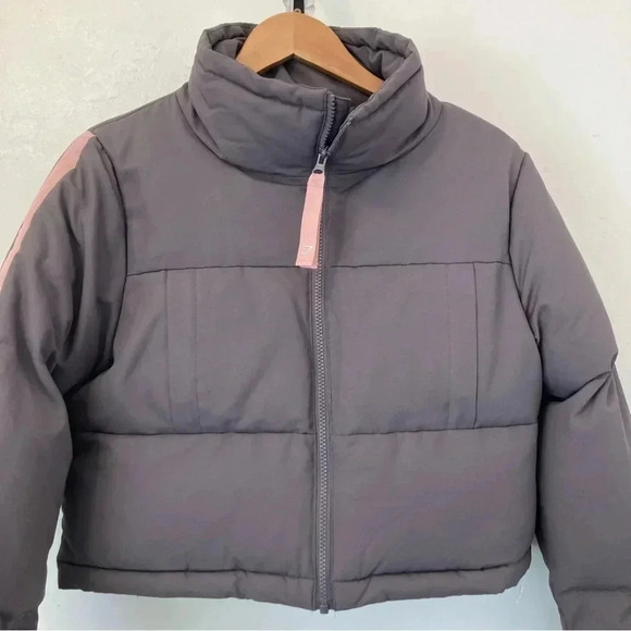 Gymshark‎ Oversized Puffer Jacket Size S Purple Lavender & Pink Slight Cropped - Picture 2 of 10